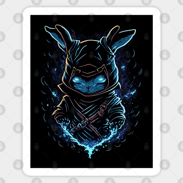 Cute Magical Rabbit Ninja Sticker by onsyourtee